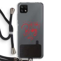 Not Your Baby: Samsung Galaxy A22 5G Transparant Hoesje met koord