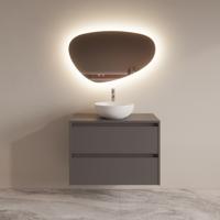 Badmeubelset BWS Riga Met Topplaat 80 cm Leigrijs Boss & Wessing