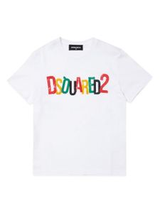 DSQUARED2 KIDS t-shirt en coton à logo imprimé - Blanc