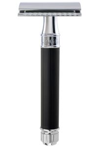 Edwin Jagger double edge safety razor Rubber Coating zwart