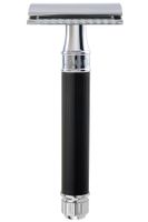 Edwin Jagger double edge safety razor Rubber Coating zwart