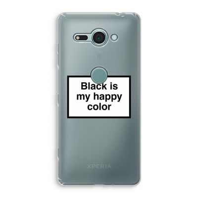 Black is my happy color: Sony Xperia XZ2 Compact Transparant Hoesje