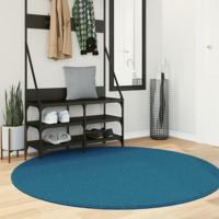 Vloerkleed OVIEDO laagpolig Ø 160 cm turquoise