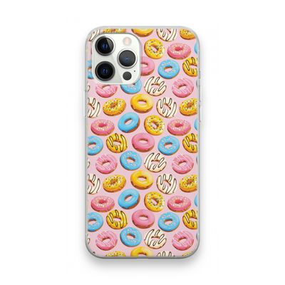 Pink donuts: iPhone 12 Pro Max Transparant Hoesje