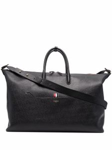 Thom Browne sac fourre-tout en cuir à rayures RWB - Noir