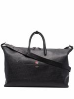 Thom Browne sac fourre-tout en cuir à rayures RWB - Noir - thumbnail