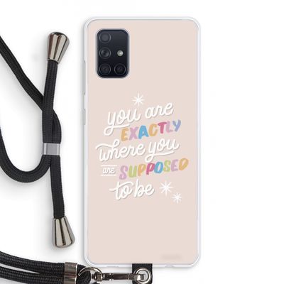 Right Place: Samsung Galaxy A71 Transparant Hoesje met koord