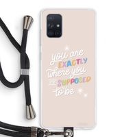 Right Place: Samsung Galaxy A71 Transparant Hoesje met koord