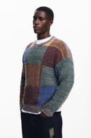 Dikke patchwork-trui - WHITE - L