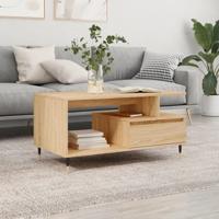 Salontafel 90x49x45 cm bewerkt hout sonoma eikenkleurig
