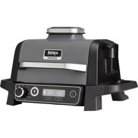 Elektrische barbecue en rookoven van NINJA - Houtskool - OG701EU - Grill, rookoven & airfryer - Antiaanbaklaag - Grijs en zwart - thumbnail