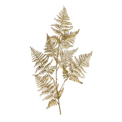 Kunstplant tak varen - goud - 87 x 36 cm - kunststof - metallic glans - decoratie