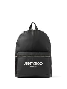 Jimmy Choo sac à dos à logo imprimé - Noir