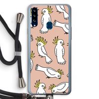 Papegaai: Samsung Galaxy A20s Transparant Hoesje met koord