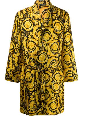 Versace robe de chambre à imprimé baroque - Jaune