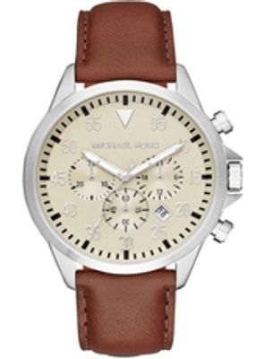 Horlogeband Michael Kors MK8441 Leder Bruin 22mm