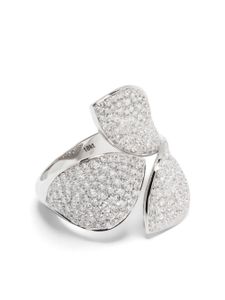 Pasquale Bruni bague Giardini Segreti en or blanc 18ct pavée de diamants - Argent