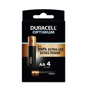 Batterij Duracell Optimum 200% 4xAA