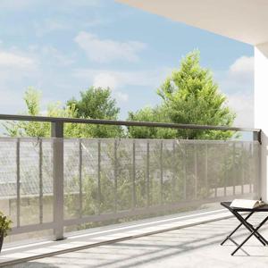 VidaXL Doorzichtig zeildoek met zeilringen 1x8 m polyethyleen