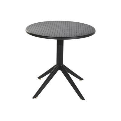 Eettafel Home ESPRIT Zwart Metaal Polypropyleen 80 x 80 x 75 cm