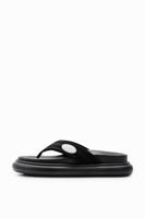 Teenslippers plateauzool - BLACK - 40