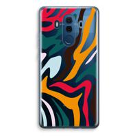Colored Zebra: Huawei Mate 10 Pro Transparant Hoesje - thumbnail