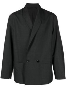 LEMAIRE blazer en coton mélangé à boutonnière croisée - Gris