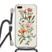Hello bloemen: iPhone 8 Plus Transparant Hoesje met koord