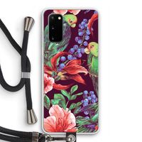 Papegaaien: Samsung Galaxy S20 Transparant Hoesje met koord