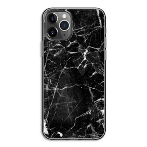 Zwart Marmer 2: iPhone 11 Pro Transparant Hoesje