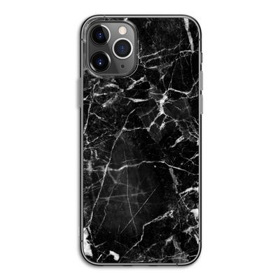 Zwart Marmer 2: iPhone 11 Pro Transparant Hoesje