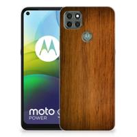 Motorola Moto G9 Power | Bumper Hoesje | Donker Hout