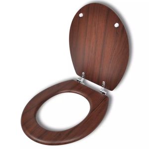 VidaXL Toiletbril simpel ontwerp mdf bruin