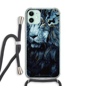 Darkness Lion: iPhone 11 Transparant Hoesje met koord