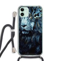 Darkness Lion: iPhone 11 Transparant Hoesje met koord