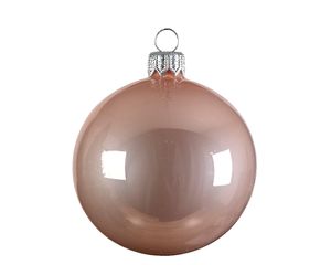 Kerstballen glas d8 cm rose 6st I kerst - Decoris