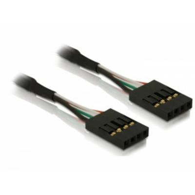 Delock USB-kabel Shrouded header 4-polig, Shrouded header 4-polig 0.40 m Zwart 82426