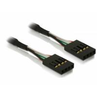 Delock USB-kabel Shrouded header 4-polig, Shrouded header 4-polig 0.40 m Zwart 82426