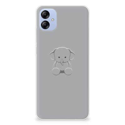 Samsung Galaxy A04e Telefoonhoesje met Naam Grijs Baby Olifant Samsung Galaxy A04e Telefoonhoesje met Naam Grijs Baby Olifant