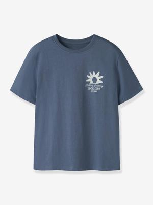 T-shirt voor jongens met vakantieprint van NAME IT leiblauw