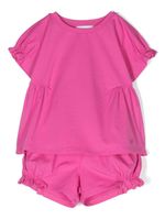 Emporio Armani Kids ensemble haut-short à détails volantés - Rose