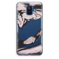Roze stroom: Samsung Galaxy A6 (2018) Transparant Hoesje Roze stroom: Samsung Galaxy A6 (2018) Transparant Hoesje