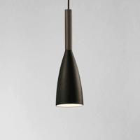 Hanglamp hout &apos;Pure 10&apos; zwart E27 10 cm DFTP