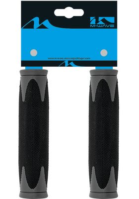 M-Wave Handvatset atb zwart/grjs 130mm 2-componenten