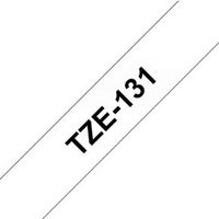 Brother lettertape kleurloos/ zwart TZE-131 12 mm Brother lettertape kleurloos/ zwart TZE-131 12 mm