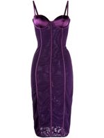 Fleur Du Mal robe-bustier à coupe mi-longue - Violet - thumbnail