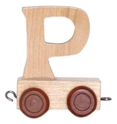 Bongers Speelgoed Houten letter p met wieltjes 6 cm hoog Bongers Speelgoed Houten letter p met wieltjes 6 cm hoog