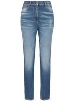 Balmain jean slim à plaque logo - Bleu