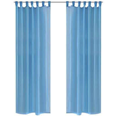 VidaXL Turquoise vitrage 140 x 245 cm 2 stuks