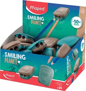 Puntenslijper Maped Smiling Planet 2-gaats display ÃƒÆ’ 25 stuks